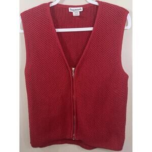 Excellent Condition Vintage Jason Maxwell Sweater Vest Medium Red Made In USA